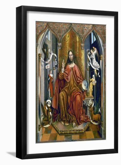 Christ's Blessing', 1494-1496, Mixed media on panel, 169 cm x 132 cm-Fernando Gallego-Framed Premium Giclee Print