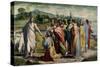 Christ's Charge to St. Peter (Sketch for the Sistine Chapel) (Pre-Restoration)-Raphael-Stretched Canvas