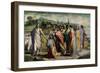 Christ's Charge to St. Peter (Sketch for the Sistine Chapel) (Pre-Restoration)-Raphael-Framed Giclee Print