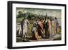 Christ's Charge to St. Peter (Sketch for the Sistine Chapel) (Pre-Restoration)-Raphael-Framed Giclee Print