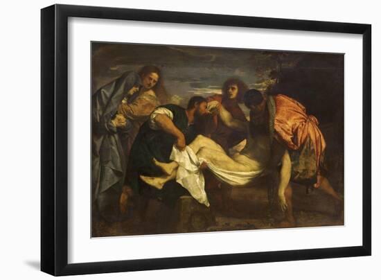 Christ's Deposition in the Tomb-Titian (Tiziano Vecelli)-Framed Giclee Print