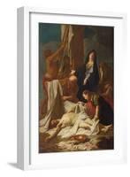 Christ's Descent from the Cross (Oil on Canvas)-Jean-Baptiste Jouvenet-Framed Giclee Print