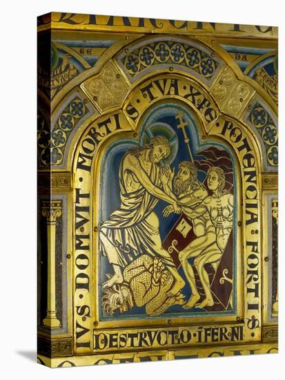 Christ's Descent into Hell, Enamel, Verdun Altar, Begun 1181-Nicholas of Verdun-Stretched Canvas