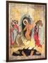Christ's Descent into Hell, Russian Icon, Novgorod School, Late 14th Century-null-Framed Giclee Print