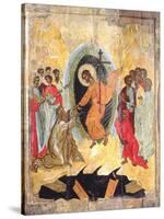 Christ's Descent into Hell, Russian Icon, Novgorod School, Late 14th Century-null-Stretched Canvas