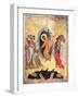 Christ's Descent into Hell, Russian Icon, Novgorod School, Late 14th Century-null-Framed Giclee Print