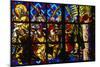 Christ's Entry into Jerusalem, Detail, Stained Glass Window, Basilica of Our Lady of Peace-null-Mounted Giclee Print