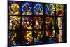Christ's Entry into Jerusalem, Detail, Stained Glass Window, Basilica of Our Lady of Peace-null-Mounted Giclee Print