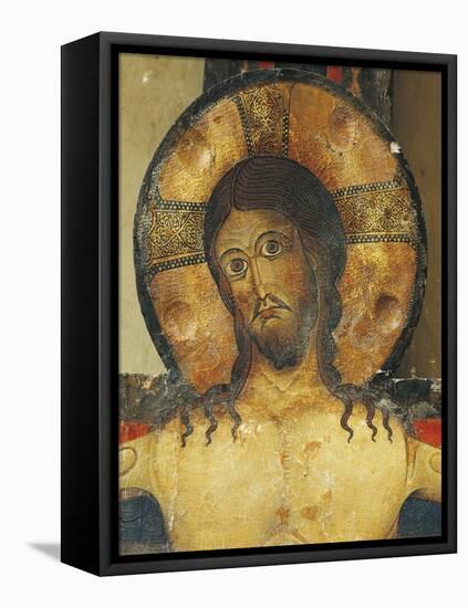 Christ's Face, Detail from Crucifix, 1187-Alberto Sotio-Framed Stretched Canvas