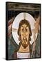 Christ's Face. Detail from the mural on the apse of San Clemente de Tahull. Romanesque art-MASTER OF TAHULL-Framed Poster