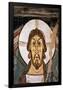 Christ's Face. Detail from the mural on the apse of San Clemente de Tahull. Romanesque art-MASTER OF TAHULL-Framed Poster