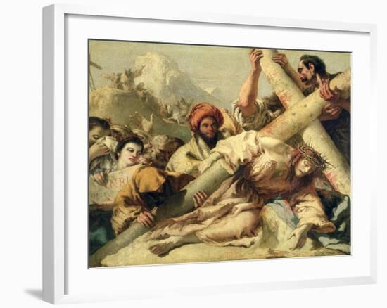 Christ's Fall on the Way to Calvary, 1772-Giandomenico Tiepolo-Framed Giclee Print