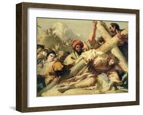 Christ's Fall on the Way to Calvary, 1772-Giandomenico Tiepolo-Framed Giclee Print