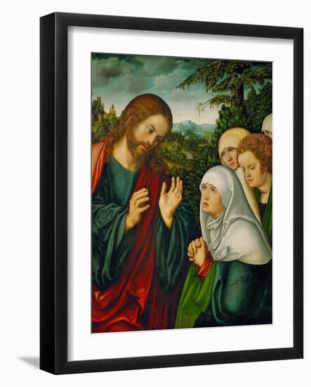 Christ's Farewell to the Holy Women, circa 1520-Lucas Cranach the Elder-Framed Giclee Print