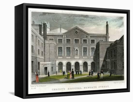 Christ's Hospital School, Newgate Street, City of London, 1831-W Wallis-Framed Stretched Canvas