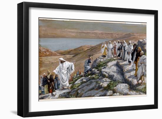 Christ Sending Out the Seventy Disciples, Two by Two-James Tissot-Framed Giclee Print