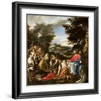 Christ Served by Angels, C.1695-Sebastiano Ricci-Framed Giclee Print