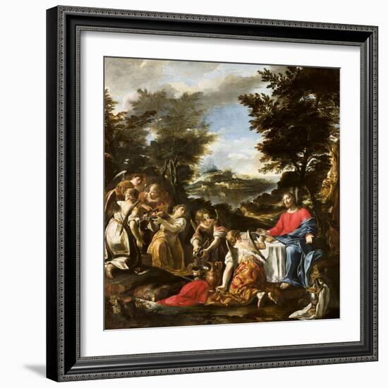 Christ Served by Angels, C.1695-Sebastiano Ricci-Framed Giclee Print