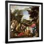 Christ Served by Angels, C.1695-Sebastiano Ricci-Framed Giclee Print