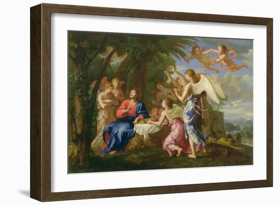 Christ Served by the Angels, c.1650-Jacques Stella-Framed Giclee Print