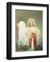 Christ Showing the Way-unknown Bo-Framed Art Print