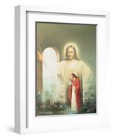 Christ Showing the Way-unknown Bo-Framed Art Print