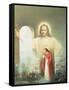 Christ Showing the Way-unknown Bo-Framed Stretched Canvas