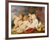 Christ, St. John, an Angel and a Little Girl-Rubens and Snyders-Framed Giclee Print