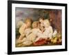 Christ, St. John, an Angel and a Little Girl-Rubens and Snyders-Framed Giclee Print