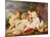 Christ, St. John, an Angel and a Little Girl-Rubens and Snyders-Mounted Giclee Print