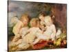 Christ, St. John, an Angel and a Little Girl-Rubens and Snyders-Stretched Canvas
