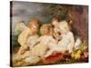 Christ, St. John, an Angel and a Little Girl-Rubens and Snyders-Stretched Canvas