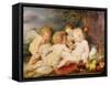 Christ, St. John, an Angel and a Little Girl-Rubens and Snyders-Framed Stretched Canvas