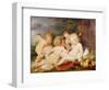 Christ, St. John, an Angel and a Little Girl-Rubens and Snyders-Framed Giclee Print