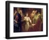 Christ Standing in the Temple Discussing the Scriptures with Five Robed Elders-null-Framed Giclee Print