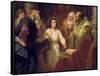 Christ Standing in the Temple Discussing the Scriptures with Five Robed Elders-null-Framed Stretched Canvas
