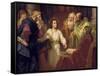 Christ Standing in the Temple Discussing the Scriptures with Five Robed Elders-null-Framed Stretched Canvas