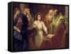 Christ Standing in the Temple Discussing the Scriptures with Five Robed Elders-null-Framed Stretched Canvas