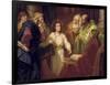 Christ Standing in the Temple Discussing the Scriptures with Five Robed Elders-null-Framed Giclee Print