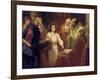 Christ Standing in the Temple Discussing the Scriptures with Five Robed Elders-null-Framed Giclee Print