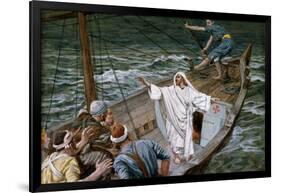 Christ Stilling the Tempest, Illustration for 'The Life of Christ', C.1886-94-James Tissot-Framed Giclee Print