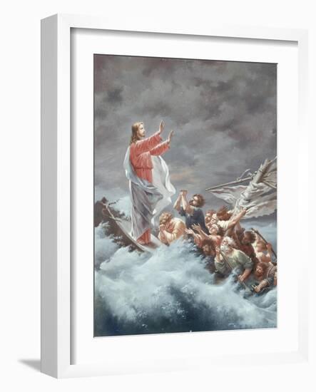 Christ Stilling the Tempest-Christian W. E. Dietrich-Framed Giclee Print