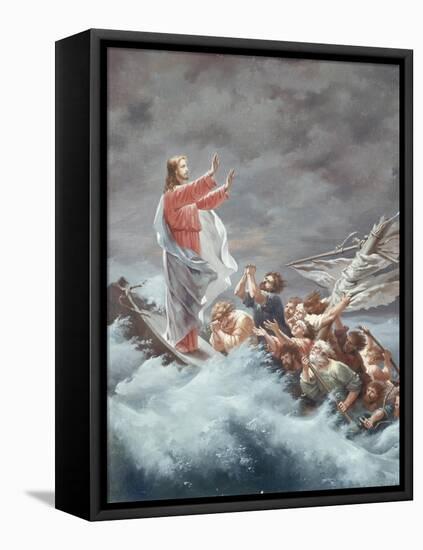 Christ Stilling the Tempest-Christian W. E. Dietrich-Framed Stretched Canvas