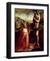 Christ Suffering and Cardinal Oliviero Carafa in Prayer-Cesare da Sesto-Framed Giclee Print