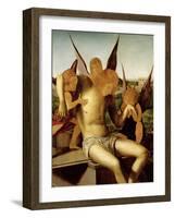 Christ Supported by Three Angels-Antonello da Messina-Framed Giclee Print