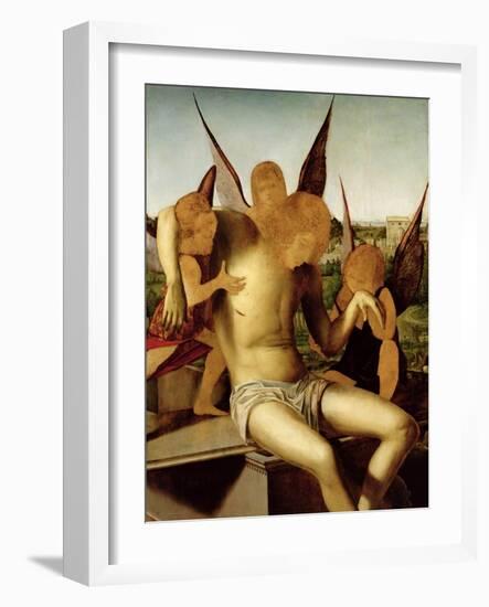 Christ Supported by Three Angels-Antonello da Messina-Framed Giclee Print