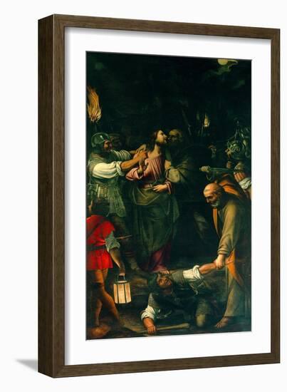 Christ Taken Prisoner-Duccio di Buoninsegna-Framed Giclee Print