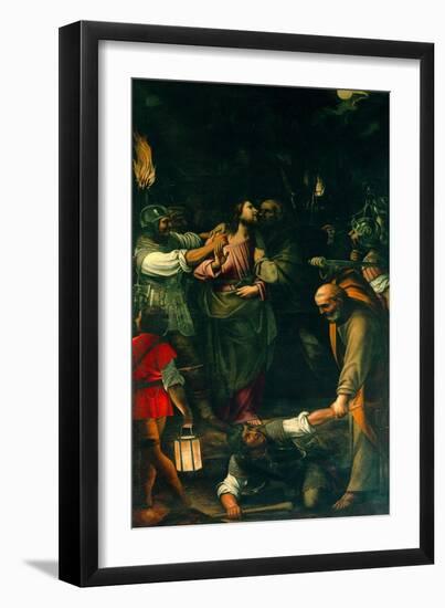 Christ Taken Prisoner-Duccio di Buoninsegna-Framed Giclee Print