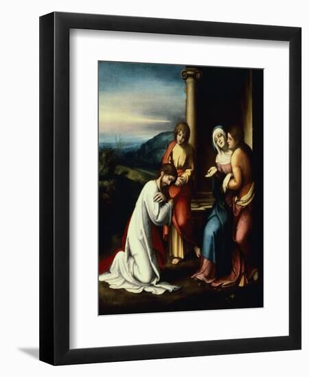 Christ Taking Leave of His Mother, Circa 1513,-Antonio Allegri-Framed Giclee Print