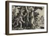 Christ Tempted by the Devil in the Desert (Engraving on Laid Paper)-Georg Pencz-Framed Giclee Print